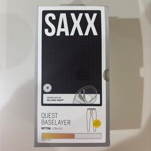 Saxx Men's Baselayer Warm Bottom in Black